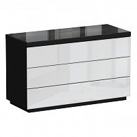 комод kristal чёрно-белый в Нижневартовске