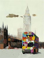 картина маслом лондонский автобус в Нижневартовске