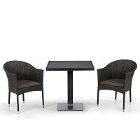 комплект мебели из искуственного ротанга boom коричневый на 2 персоны в Нижневартовске