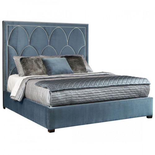 кровать двуспальная 160х200 голубая petals queen в Нижневартовске