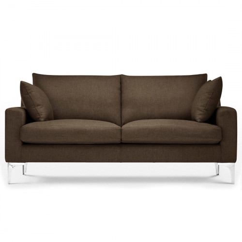 диван mendini двухместный прямой коричневый в Нижневартовске