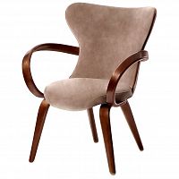 стул apriori s бежевый с ножкам в цвете орех в Нижневартовске