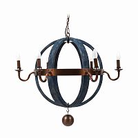 подвесная люстра-шар синяя с эффектом старения federico в Нижневартовске