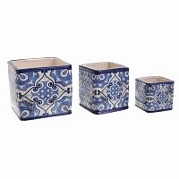 кашпо, набор 3 шт. синего цвета в Нижневартовске