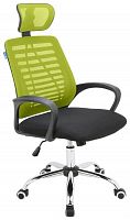 кресло для руководителя alsav кресла al 777, обивка: текстиль, цвет: ткань черная/сетка зеленая в Нижневартовске