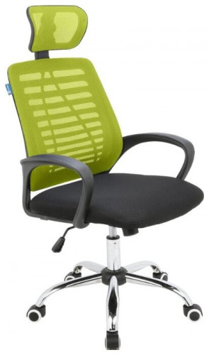 кресло для руководителя alsav кресла al 777, обивка: текстиль, цвет: ткань черная/сетка зеленая в Нижневартовске