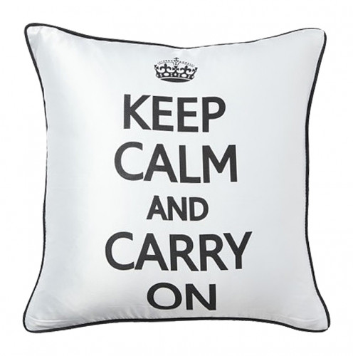 подушка с надписью keep calm and carry on в Нижневартовске