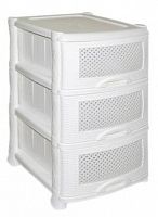 комод violet плетенка 3 секции в Нижневартовске