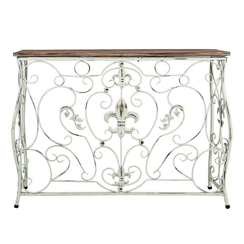 консоль королевская лилия белый антик белая в Нижневартовске