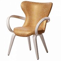 стул apriori s золотой с ножками белый глянец в Нижневартовске