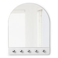 зеркало-арка с крючками белое peek в Нижневартовске