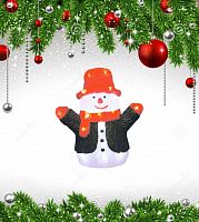 фигурка светодиодная «снеговик» 30x27 (09557) uld-m2730-024/sta в Нижневартовске