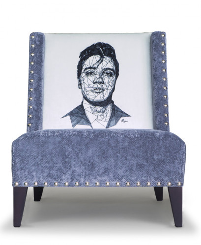 кресло king by josh bryan синее в Нижневартовске