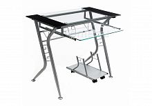 компьютерный стол beril чёрный, серебро в Нижневартовске