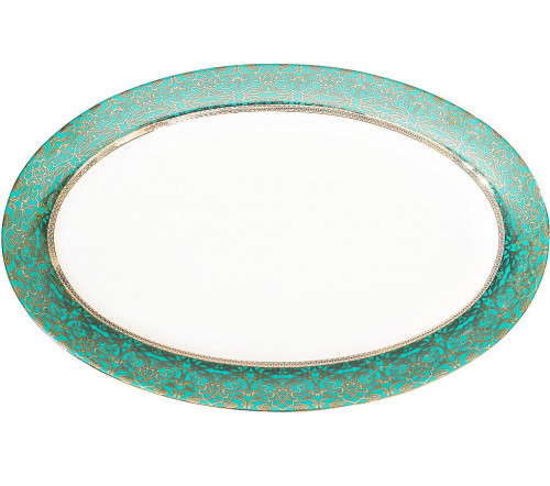 тарелка овальная 36см цвет бирюзовый в Нижневартовске