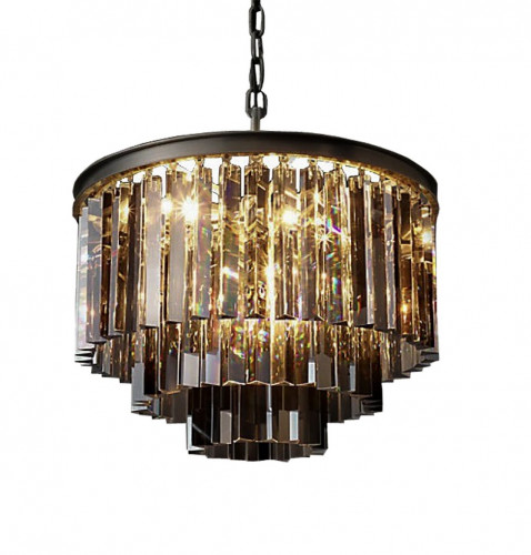 люстра odeon 3 rings smoke черное основание, дымчатое стекло в Нижневартовске