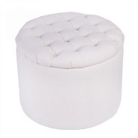 пуф wooden круглый белый в Нижневартовске