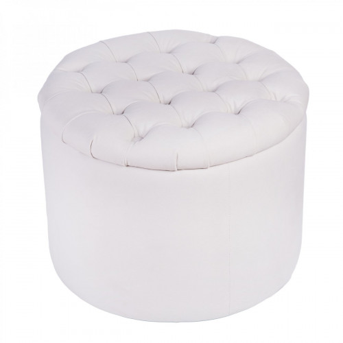 пуф wooden круглый белый в Нижневартовске