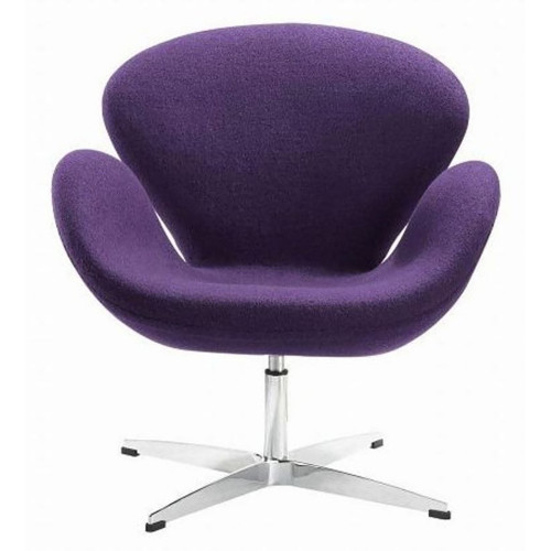 кресло swan chair шерсть фиолетовое в Нижневартовске