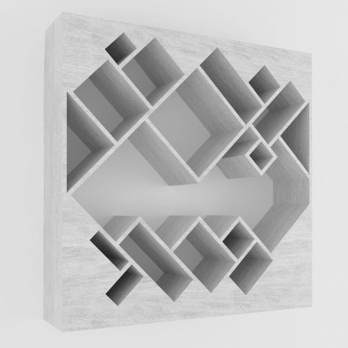 стеллаж геометрия белый от odingeniy в Нижневартовске