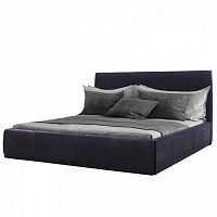 кровать двуспальная с мягкой спинкой 190х200 черная amy bed р в Нижневартовске