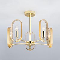 потолочная люстра eurosvet maglia 60077/5 золото в Нижневартовске