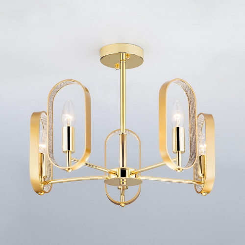 потолочная люстра eurosvet maglia 60077/5 золото в Нижневартовске