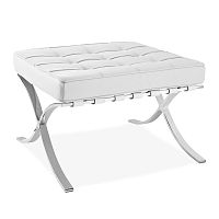 пуф barcelona style белая кожа в Нижневартовске