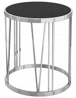 стол журнальный silver drum хром, черный в Нижневартовске