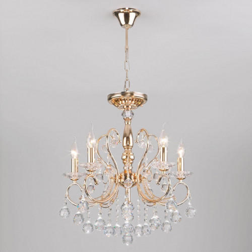 подвесная люстра eurosvet collana 10096/5 золото в Нижневартовске
