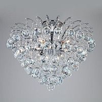 потолочная люстра eurosvet ostiniya 3299/6 хром/прозрачный хрусталь strotskis в Нижневартовске