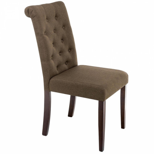 стул деревянный amelia dark walnut / fabric brown в Нижневартовске
