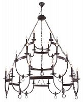 подвесная люстра crystal lux suerte brown sp12+6+6 коричневая в Нижневартовске