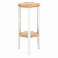 интерьерный столик aster белый со светло-коричневой столешницей в Нижневартовске