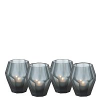 набор подсвечников стеклянный синий okhto s от eichholtz, 10 см, 4 штуки в Нижневартовске