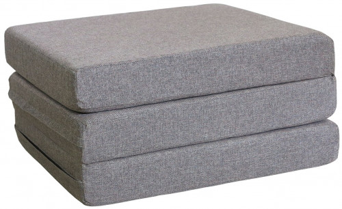 пуф шарм-дизайн матрас мобильный шаг 120 велюр серый в Нижневартовске