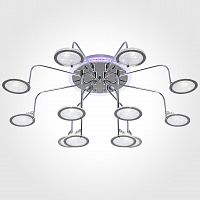 потолочная люстра eurosvet spider 80109/12 хром/синий+фиолетовый в Нижневартовске