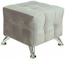 пуф шарм-дизайн квадро мини хром велюр в Нижневартовске