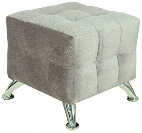 пуф шарм-дизайн квадро мини хром велюр в Нижневартовске