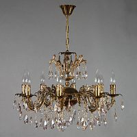 подвесная люстра ambiente granada 2118/8 pb tear drop бронза в Нижневартовске
