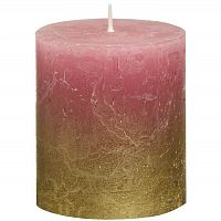свеча большая красная с золотом rustic, 80х68 мм в Нижневартовске