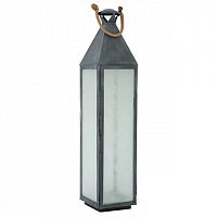 подсвечник-фонарь черный с матовым стеклом и кожаной ручкой vanini l от eichholtz, 117 см в Нижневартовске