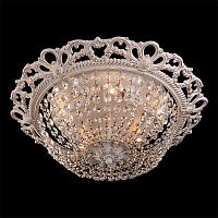 потолочная люстра eurosvet 3298/5 белый с золотом/прозрачный хрусталь strotskis в Нижневартовске