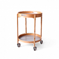 стол кофейный roca на колесах золотой в Нижневартовске
