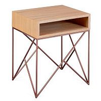 прикроватная тумба с ящиком prince box светлый дуб с медью в Нижневартовске