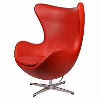 кресло arne jacobsen style egg chair красное в Нижневартовске