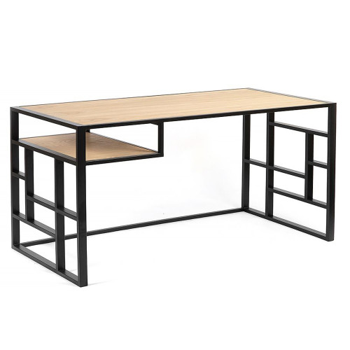 рабочий стол millenium lite black светлый дуб в Нижневартовске