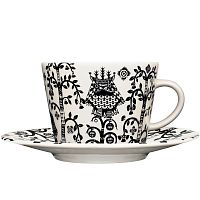 чашка для кофе капучино taika черно-белая в Нижневартовске