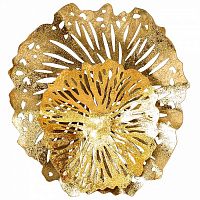 настенный декор цветок 2 золотой в Нижневартовске