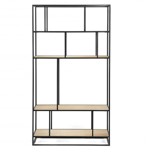 стеллаж makella black светлый дуб в Нижневартовске